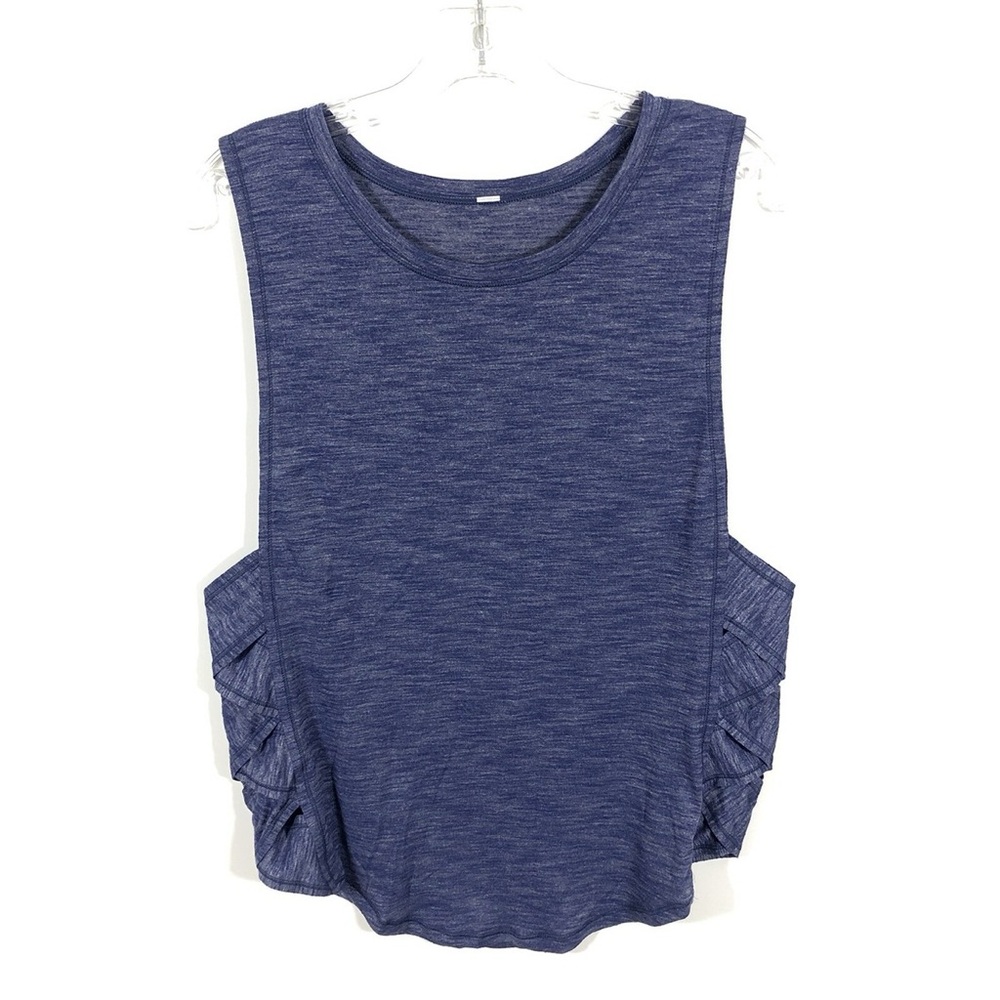 Lululemon Var-City Muscle Tank Top Blue Seriously Light Luon Size 6